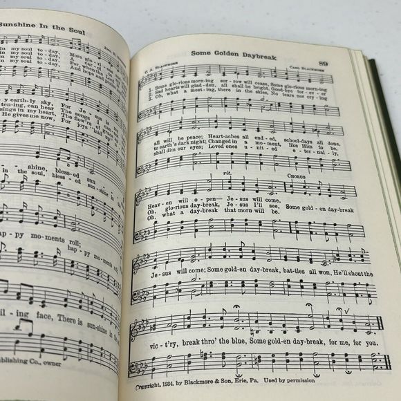 Tabernacle Hymns Number 4 Green 1960's Religious Songs Spirituality‎ Church Book - Picture 11 of 12